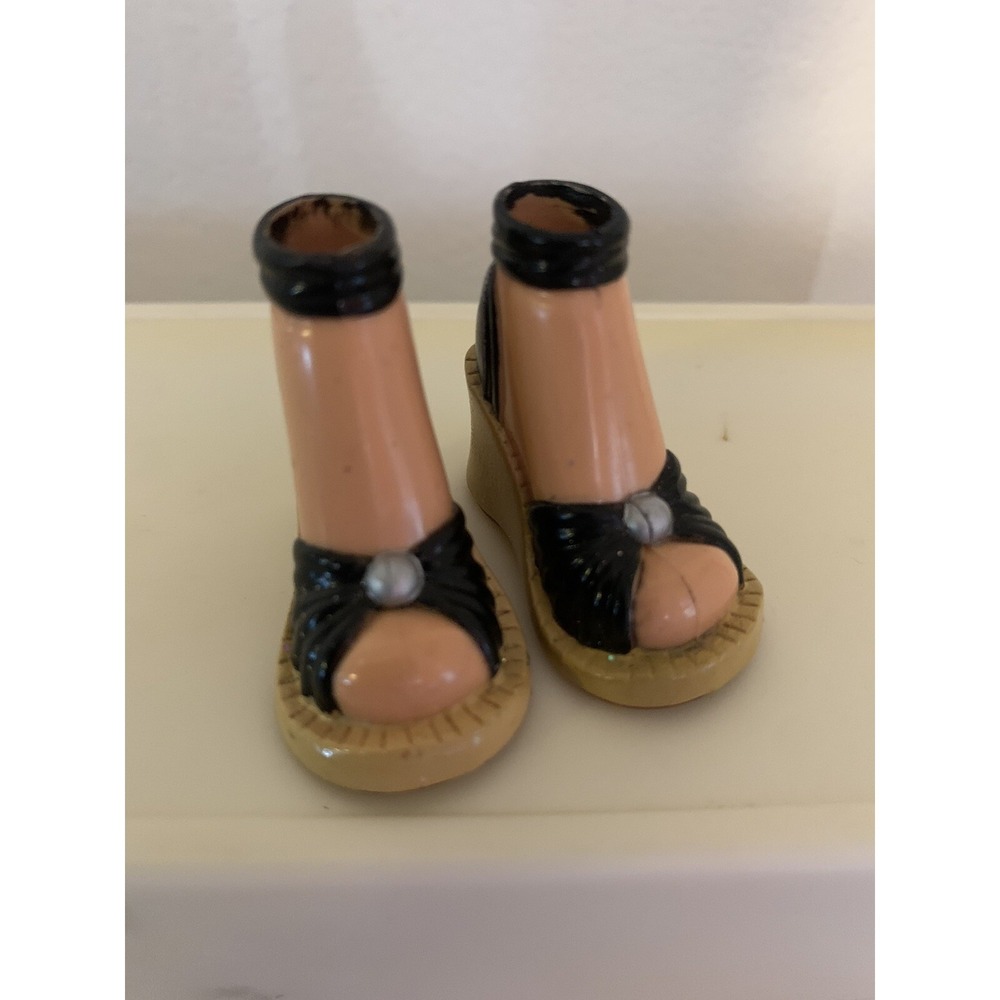 Mattel My Scene Barbie Doll Black Wedge Shoes